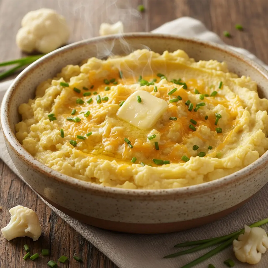 Cheesy Cauliflower Mash