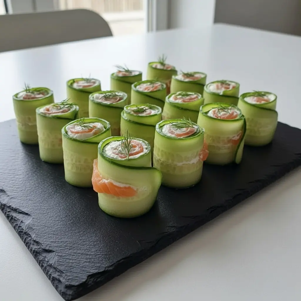 Cucumber and Smoked Salmon Rolls